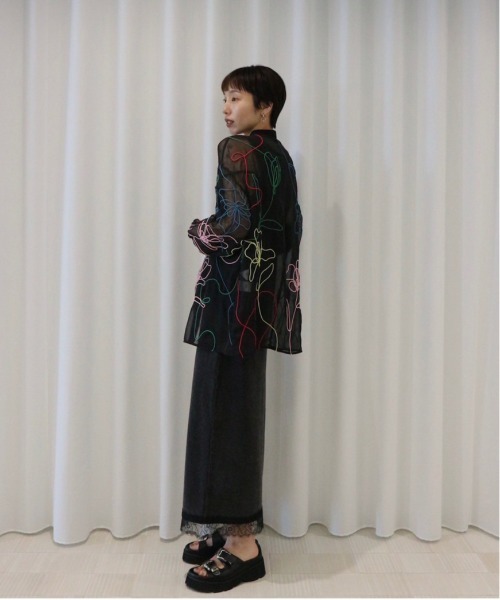 トップス AMERI MEDI DAY DREAM SHEER SHIRT MEDI DAY DREAM SHEER SHIRT