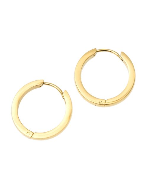 AMERICAN HOLIC(アメリカンホリック)の「ステンレス ワンタッチフープピアス(ピアス(両耳用)・レディース・シルバー/ゴールド・FREE)」の3枚目の写真