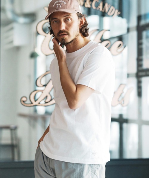 seventy seven（セブンティセブン）の「mt9672-middle onz S-S t-shirts (77label) Tシャツ（Tシャツ/カットソー・メンズ・グリーン/ホワイト/ブラック/ヘザーグレー・S/M/L/XL）」の2枚目の写真