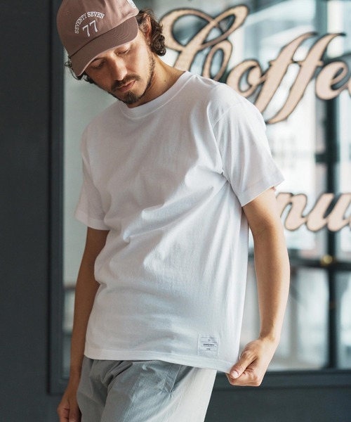 seventy seven（セブンティセブン）の「mt9672-middle onz S-S t-shirts (77label) Tシャツ（Tシャツ/カットソー・メンズ・グリーン/ホワイト/ブラック/ヘザーグレー・S/M/L/XL）」の5枚目の写真