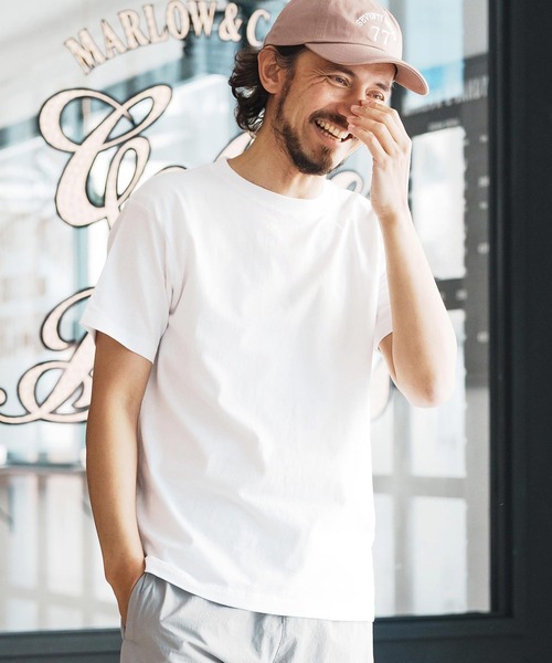 seventy seven（セブンティセブン）の「mt9672-middle onz S-S t-shirts (77label) Tシャツ（Tシャツ/カットソー・メンズ・グリーン/ホワイト/ブラック/ヘザーグレー・S/M/L/XL）」の7枚目の写真