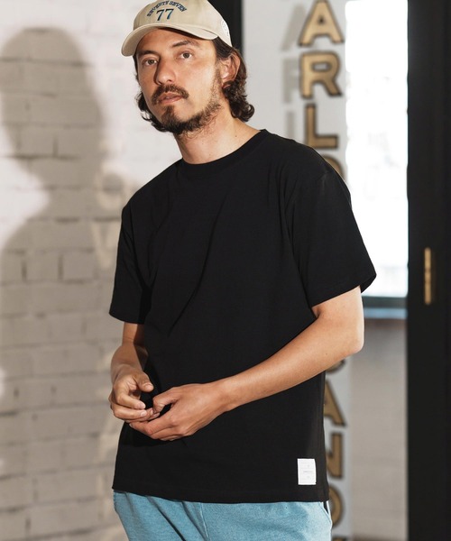 seventy seven（セブンティセブン）の「mt9672-middle onz S-S t-shirts (77label) Tシャツ（Tシャツ/カットソー・メンズ・グリーン/ホワイト/ブラック/ヘザーグレー・S/M/L/XL）」の12枚目の写真