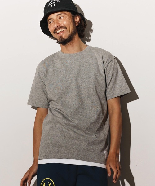 seventy seven（セブンティセブン）の「mt9672-middle onz S-S t-shirts (77label) Tシャツ（Tシャツ/カットソー・メンズ・グリーン/ホワイト/ブラック/ヘザーグレー・S/M/L/XL）」の15枚目の写真