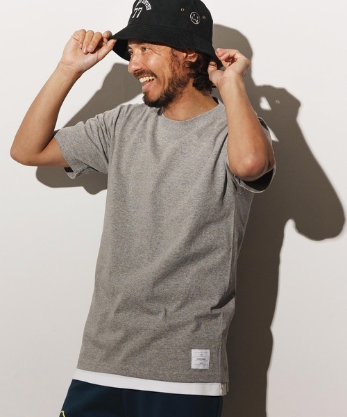seventy seven（セブンティセブン）の「mt9672-middle onz S-S t-shirts (77label) Tシャツ（Tシャツ/カットソー・メンズ・グリーン/ホワイト/ブラック/ヘザーグレー・S/M/L/XL）」の16枚目の写真