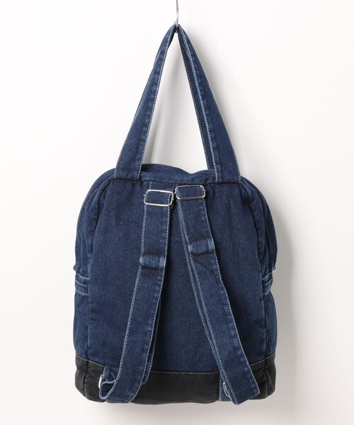 aimoha(アイモハ)の「B.A.G. デニムバックパック(バックパック/リュック・レディース・ライトブルー/ネイビー・FREE)」の3枚目の写真