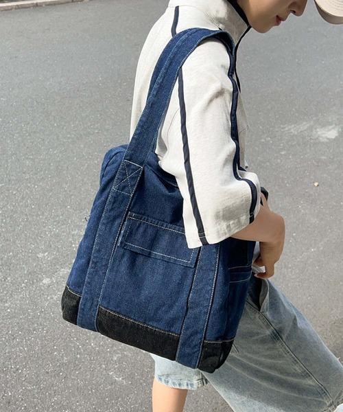 aimoha(アイモハ)の「B.A.G. デニムバックパック(バックパック/リュック・レディース・ライトブルー/ネイビー・FREE)」の2枚目の写真