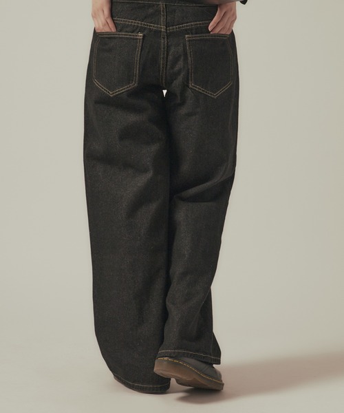 BLANK　（ブランク）の「Fake two-piece Leopard Highwaist Denim / フェイクツーピース レオパード ハイウエストデニム（デニムパンツ・レディース・レオパード・FREE）」の12枚目の写真