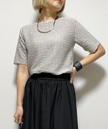 Fizz（フィズ）の「【Fizz/フィズ】　ランダムシャーリングクルーネックTシャツ（Tシャツ/カットソー）」