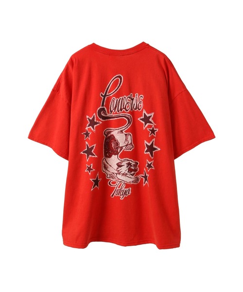 CONVERSE TOKYO（コンバーストウキョウ）の「PIGMENT DYE PUMA BACK PRINT TEE（Tシャツ/カットソー・レディース・ブラック/レッド/ホワイト・MEDIUM/SMALL）」の8枚目の写真