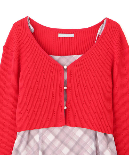 JILL BY JILLSTUART ショートカーデ・ラッフルキャミワンピセット JILL by STUART ワンピース ショートカーデ・ラッフルキャミ