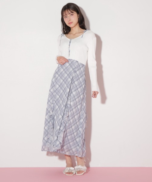 JILL by JILL STUART(ジルバイジルスチュアート)の「◇ショートカーデ・ラッフルキャミワンピセット(ワンピース・レディース・ホワイト/レッド・FREE)」の19枚目の写真