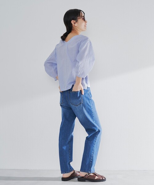 RONEL(ロネル)の「【大草直子さんコラボ】AMARC(アマーク)ギャザースリーブブラウス(シャツ/ブラウス・レディース・ブラック/ライトブルー/ケリーグリーン・S/M/L)」の15枚目の写真