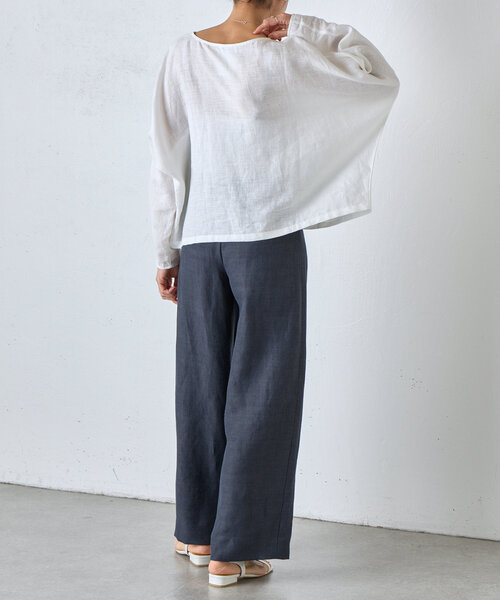 BEARDSLEY（ビアズリー）の「《15 quinze》リネンパンツ（その他パンツ・レディース・グレー/ベージュ・FREE）」の5枚目の写真