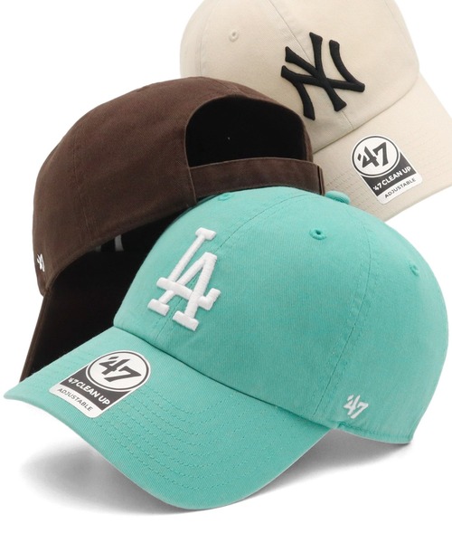 '47(フォーティーセブン)の「’47BRANDフォーティーセブン キャップ クリーンナップ MLBロゴ(キャップ・レディース・ブラック/グレー系その他/カーキ/ブラウン系その他/ピンク系その他/ネイビー系3/ブルー/ベージュ系1/チャコールグレー/レッド系その他2/ベージュ系3/ブラック系2/ネイビー系2/ブラウン系その他2/ブルー系2/グリーン/ベージュ系/ブラウン/レッド/ピンク/ネイビー系1/ホワイト/レッド系その他/ベージュ系2/ブラック系1/ホワイト系その他/ブラック系3/ブルー系3/ベージュ/グリーン系その他/ダークグレー/ブラック系/ネイビー/グリーン系その他2/グレー系その他2/パープル/グリーン系その他3/ベージュ系4/ブルー系/ブルー系1・FREE)」の1枚目の写真