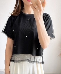 &. NOSTALGIA | 【ZOZO限定】パール付きカットプルオーバー(Tシャツ/カットソー)