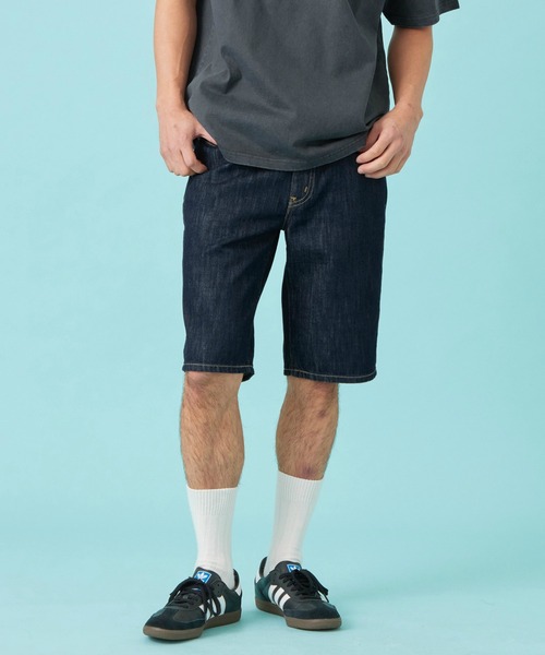 EDWIN(エドウィン)の「EDWIN エドウィン BASIC ショーツ デニムパンツ(デニムパンツ・メンズ・ライトインディゴブルー/ダークインディゴブルー/ブラック系その他2/インディゴブルー・SMALL/MEDIUM/LARGE/X-LARGE)」の1枚目の写真