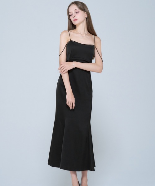 emiriawiz（エミリアウィズ）の「Narrow Strap Camisole Dress（ワンピース・レディース・ベージュ/ブラック・SMALL/MEDIUM）」の18枚目の写真
