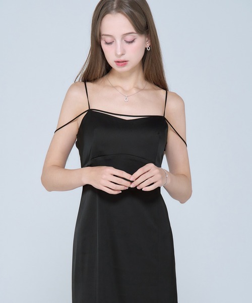 emiriawiz（エミリアウィズ）の「Narrow Strap Camisole Dress（ワンピース・レディース・ベージュ/ブラック・SMALL/MEDIUM）」の19枚目の写真