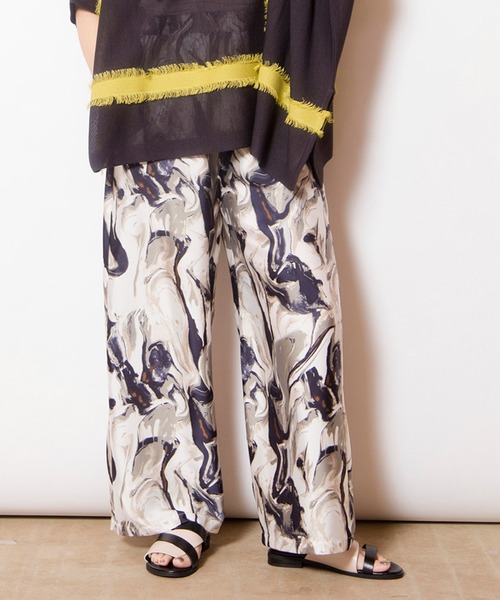 OSMOSIS（オズモーシス）の「プリントパンツ（その他パンツ・レディース・ブラック/ネイビー/グリーン・ONE SIZE）」の2枚目の写真