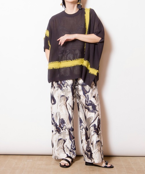 OSMOSIS（オズモーシス）の「プリントパンツ（その他パンツ・レディース・ブラック/ネイビー/グリーン・ONE SIZE）」の17枚目の写真