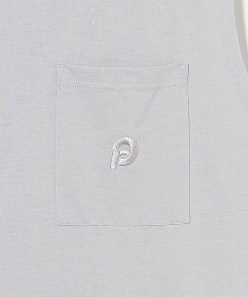 green label relaxing（グリーンレーベルリラクシング）の「【WEB限定】＜GLR or＞ロゴ ノースリーブ -吸水速乾・抗菌-（タンクトップ・メンズ・モカ/ブラック/ホワイト/ライトグレー・S/M/L）」の9枚目の写真