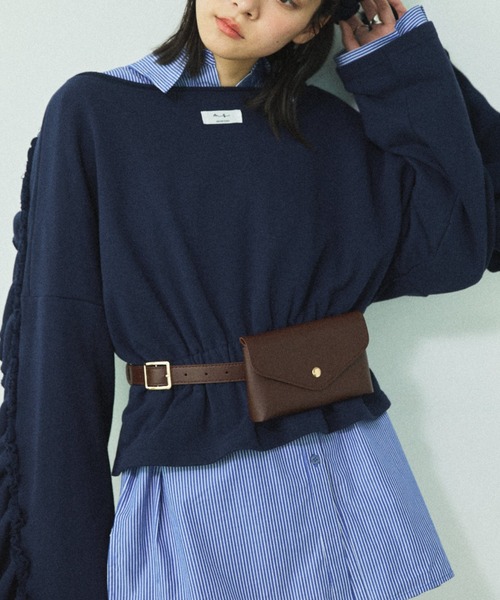 MIRROR STOKE（ミラーストーク）の「【ZOZO限定／追加】BELT POUCH/ベルトポーチ（ボディバッグ/ウエストポーチ・レディース・ブラウン/ブラック・MEDIUM）」の2枚目の写真