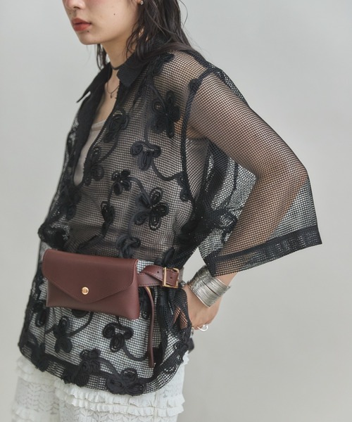 MIRROR STOKE（ミラーストーク）の「【ZOZO限定／追加】BELT POUCH/ベルトポーチ（ボディバッグ/ウエストポーチ・レディース・ブラウン/ブラック・MEDIUM）」の14枚目の写真