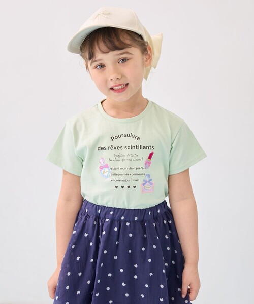 ANY(エニィ)の「ひんやりクール ロゴTシャツ(Tシャツ/カットソー・キッズ・ライトグリーン系/ネイビー系/ホワイト系・140/160/150)」の2枚目の写真