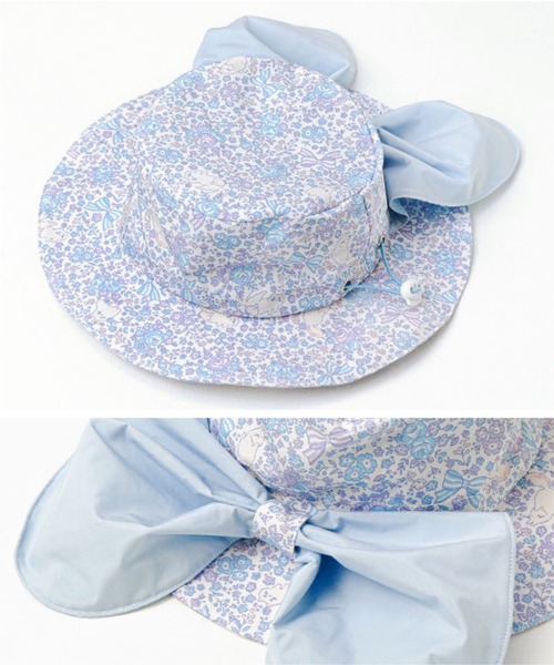 Catherine Cottage（キャサリンコテージ）の「撥水加工日よけリボンハット（ハット・キッズ・ベージュ/ピンク系2/サックスブルー系3/サックスブルー系4/ピンク/ライラック系4/ベージュ系1/ブルー系2/ライラック系3/ブルー/ブルー系1/ピンク系1/ライトグリーン系3/ライトグリーン系4/ピンク系3/ピンク系4・52/56）」の21枚目の写真