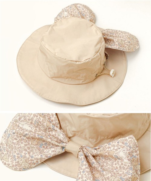 Catherine Cottage（キャサリンコテージ）の「撥水加工日よけリボンハット（ハット・キッズ・ベージュ/ピンク系2/サックスブルー系3/サックスブルー系4/ピンク/ライラック系4/ベージュ系1/ブルー系2/ライラック系3/ブルー/ブルー系1/ピンク系1/ライトグリーン系3/ライトグリーン系4/ピンク系3/ピンク系4・52/56）」の17枚目の写真