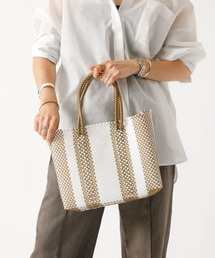 Rouge vif la cle（ルージュヴィフラクレ）の「【MOON BIRD/ムーンバード】手編みのメルカドバッグ/TANPIN S/手編み/正方形【WEB限定】（かごバッグ）」