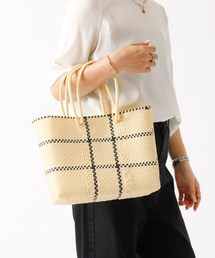 Rouge vif la cle（ルージュヴィフラクレ）の「【MOON BIRD/ムーンバード】手編みのメルカドバッグ/TANPIN S/手編み/正方形【WEB限定】（かごバッグ）」