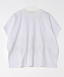 スワイー天竺グリッタースターダストプリントドルマンTシャツ