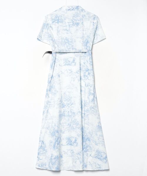 FREE STYLISTS(フリー スタイリスト)の「YUGA_YGMC Botanical print shirt dress(ワンピース・レディース・ライトグレー/ライトブルー/ブラック・FREE)」の4枚目の写真