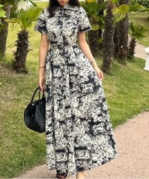 YUGA_YGMC Botanical print shirt dress