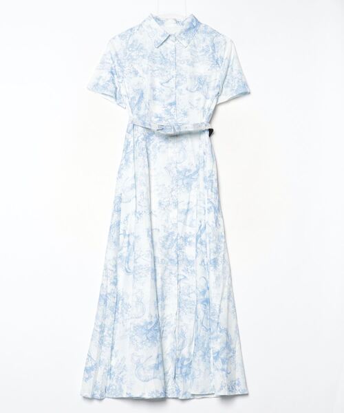 FREE STYLISTS(フリー スタイリスト)の「YUGA_YGMC Botanical print shirt dress(ワンピース・レディース・ライトグレー/ライトブルー/ブラック・FREE)」の9枚目の写真
