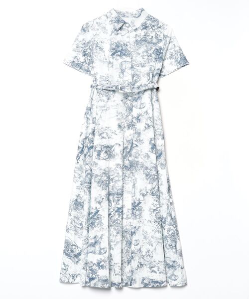 FREE STYLISTS(フリー スタイリスト)の「YUGA_YGMC Botanical print shirt dress(ワンピース・レディース・ライトグレー/ライトブルー/ブラック・FREE)」の8枚目の写真