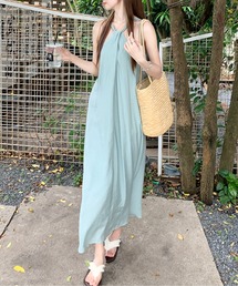 ホルターネック マキシ丈 ワンピース スカート」に該当する