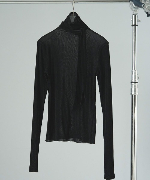 anuke（アンヌーク）の「anuke　Velour Tie Tops ベロアタイトップス/62520601（Tシャツ/カットソー・レディース・アイボリー/ブラック・ONE SIZE）」の12枚目の写真