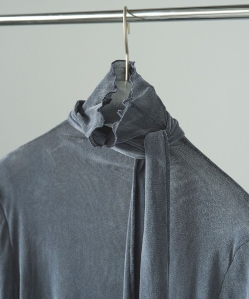 anuke（アンヌーク）の「anuke　Velour Tie Tops ベロアタイトップス/62520601（Tシャツ/カットソー・レディース・アイボリー/ブラック・ONE SIZE）」の13枚目の写真