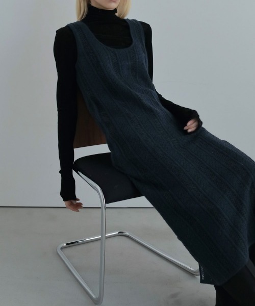 anuke（アンヌーク）の「anuke　Velour Tie Tops ベロアタイトップス/62520601（Tシャツ/カットソー・レディース・アイボリー/ブラック・ONE SIZE）」の8枚目の写真