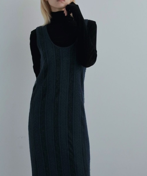 anuke（アンヌーク）の「anuke　Velour Tie Tops ベロアタイトップス/62520601（Tシャツ/カットソー・レディース・アイボリー/ブラック・ONE SIZE）」の9枚目の写真