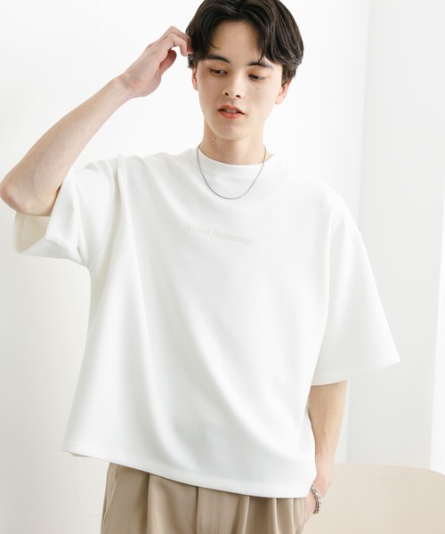 SENSE OF PLACE by URBAN RESEARCH(センスオブプレイスバイアーバンリサーチ)の「french ロゴショートスリーブTシャツ(Tシャツ/カットソー・メンズ・ホワイト/ブルー/ブラック・MEDIUM/LARGE)」の2枚目の写真