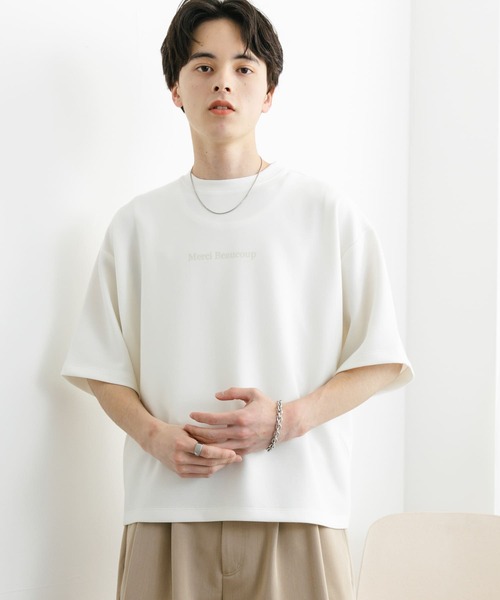 SENSE OF PLACE by URBAN RESEARCH(センスオブプレイスバイアーバンリサーチ)の「french ロゴショートスリーブTシャツ(Tシャツ/カットソー・メンズ・ホワイト/ブルー/ブラック・MEDIUM/LARGE)」の6枚目の写真