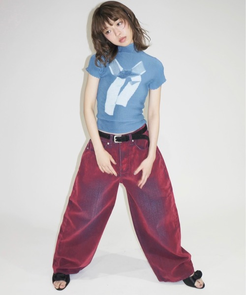 musubore（ムスボレ）の「【 select 】rose motif satin mule / ローズサテンミュール（サンダル・レディース・ブラック・L/M/S）」の9枚目の写真