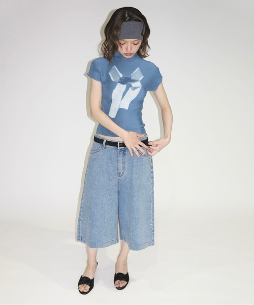 musubore（ムスボレ）の「【 select 】rose motif satin mule / ローズサテンミュール（サンダル・レディース・ブラック・L/M/S）」の6枚目の写真