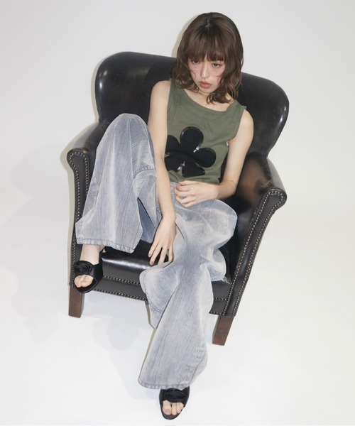 musubore（ムスボレ）の「【 select 】rose motif satin mule / ローズサテンミュール（サンダル・レディース・ブラック・L/M/S）」の16枚目の写真