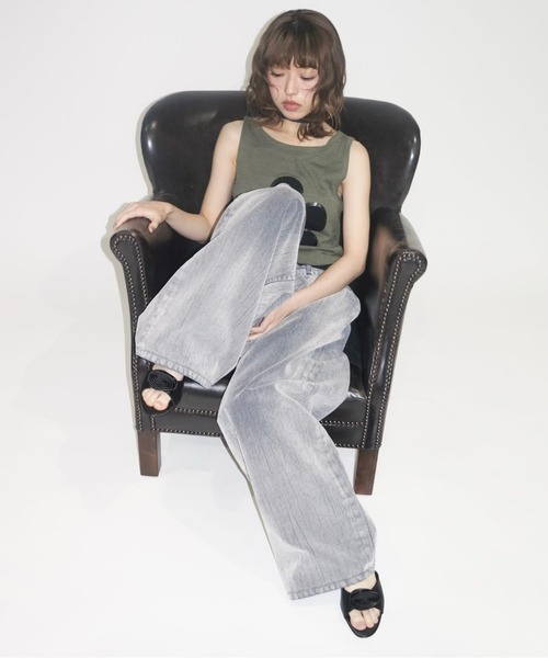 musubore（ムスボレ）の「【 select 】rose motif satin mule / ローズサテンミュール（サンダル・レディース・ブラック・L/M/S）」の14枚目の写真