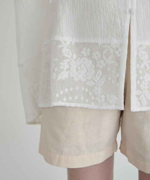 Crisp(クリスプ)の「フリルレースチャーチブラウス(シャツ/ブラウス・レディース・ホワイト/ブラック・FREE)」の18枚目の写真