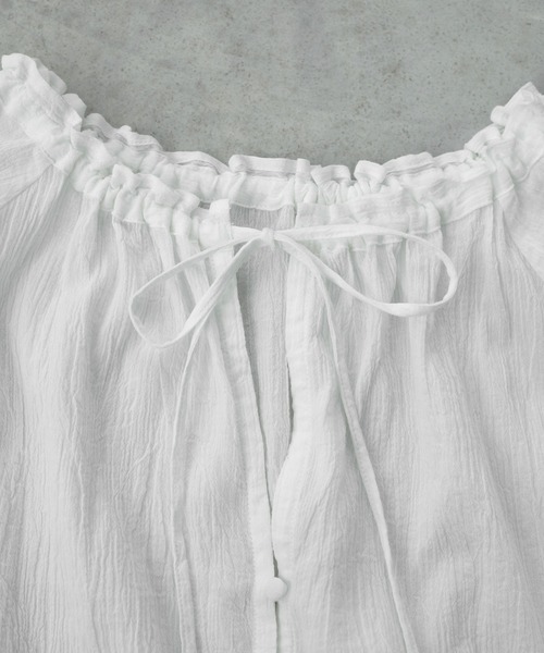 Crisp(クリスプ)の「フリルレースチャーチブラウス(シャツ/ブラウス・レディース・ホワイト/ブラック・FREE)」の6枚目の写真